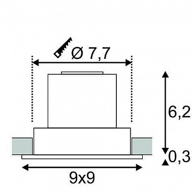 Встраиваемый светодиодный светильник SLV New Tria Led DL Square Set 113916