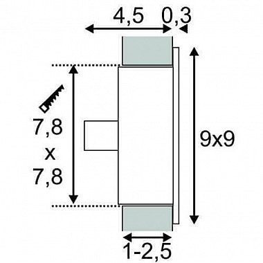 Встраиваемый светильник SLV Flat Frame Curve 112771