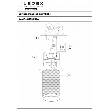 Точечный светильник Delta 1954-10W-3000K-36 BK+BR