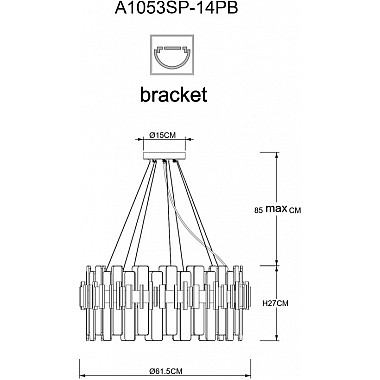 Подвесная люстра Alya A1053SP-14PB