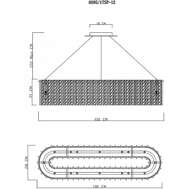 Подвесная люстра Felis 6005/17 SP-12