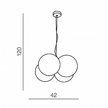 Подвесная люстра Azzardo Aris 4 pendant AZ2056