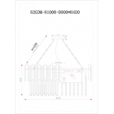 Подвесная люстра 62GDM-81008-800