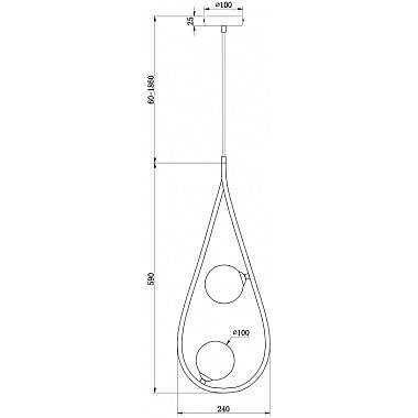 Подвесная люстра Perlina FR4005PL-02B