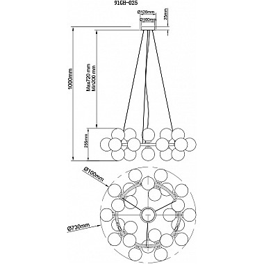 Подвесная люстра 91GH-025