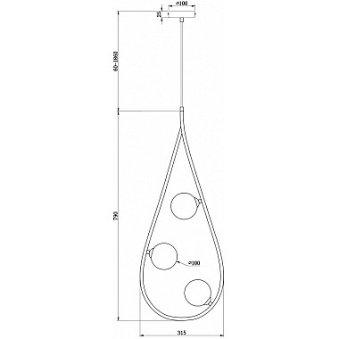 Подвесная люстра Perlina FR4005PL-03B2