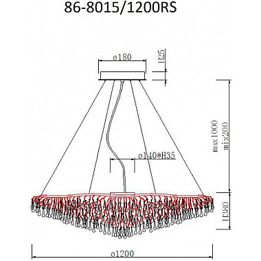 Подвесная люстра 86-8015/1200RS