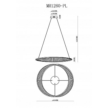 Подвесная люстра Ricky MR1260-PL