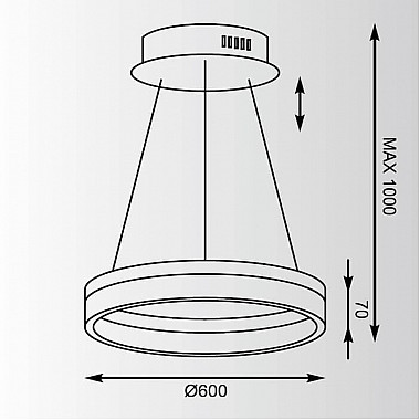 Подвесная светодиодная люстра Zumaline Circle L-CD-04