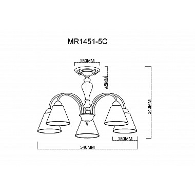 Потолочная люстра Anna MR1451-5C
