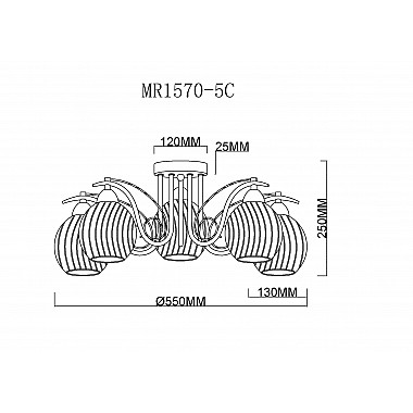 Потолочная люстра Daniella MR1570-5C