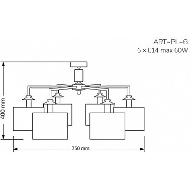 Потолочная люстра ARTU ART-PL-6(N/А)