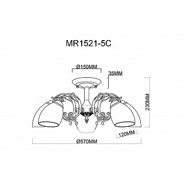 Потолочная люстра Biene MR1521-5C