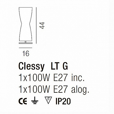 Интерьерная настольная лампа CLESSY LT CLESSY G BC PE