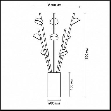 Настольная лампа Odeon Light Verica 4156/24TL