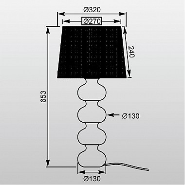 Настольная лампа Zumaline Deco TS-060216T