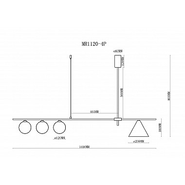 Подвесной светильник Elena MR1120-4P