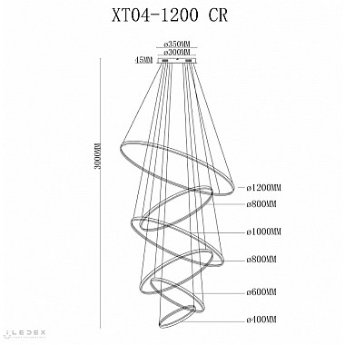 Подвесной светильник Axis XT04-D1200 CR