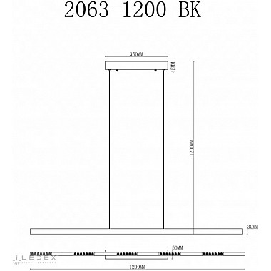 Подвесной светильник Vision 2063-1200 BK