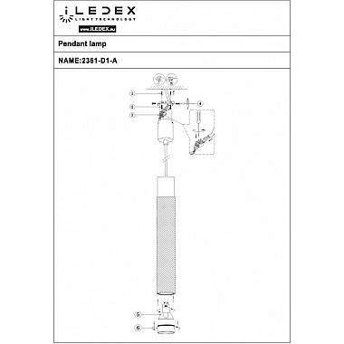 Подвесной светильник Delta 2366-1 BK+BR