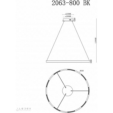 Подвесной светильник Vision 2063-D800 BK