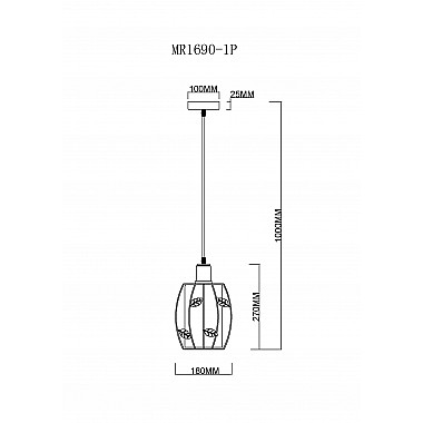 Подвесной светильник Huston MR1690-1P