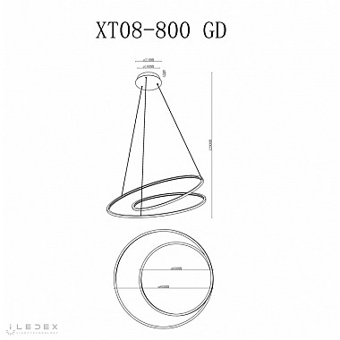 Подвесной светильник Axis XT08-D800 GD