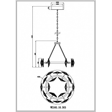 Подвесной светильник Pamela WE160.18.303