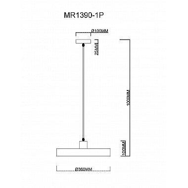 Подвесной светильник Ria MR1390-1P