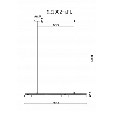 Подвесной светильник Milla MR1002-4PL