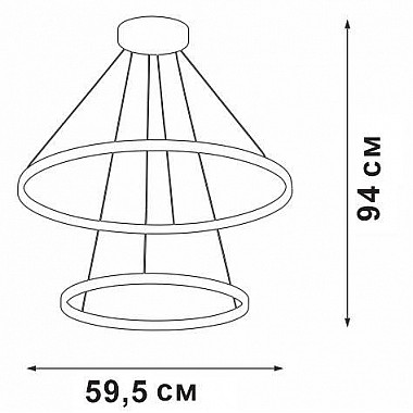 Подвесной светодиодный светильник Vitaluce V4600-0/2S