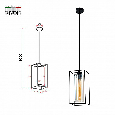 Подвесной светильник Rivoli Luna 5148-201 Б0054978