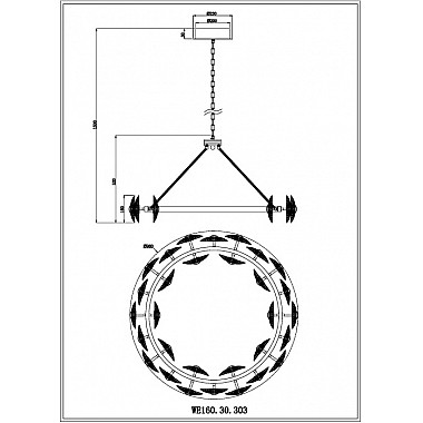 Подвесной светильник Pamela WE160.30.303