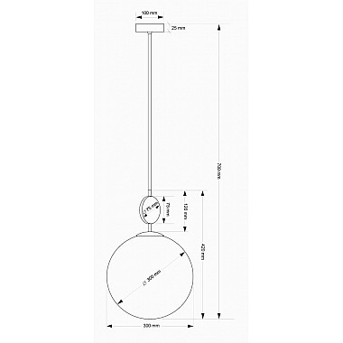 Подвесной светильник Kutek Dimaro DIM-ZW-1(BN)300