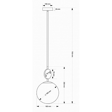 Подвесной светильник Kutek Dimaro DIM-ZW-1(N)160