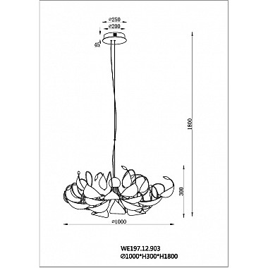 Подвесной светильник Alessandra WE197.12.903