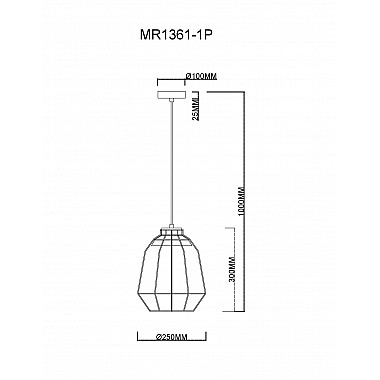 Подвесной светильник Hill MR1361-1P