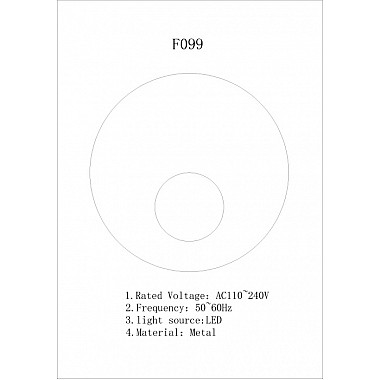 Настенный светильник Moon F099-9W-3000K WH-BK