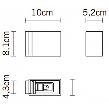 Настенный светильник Bijou Quadra D75D0701