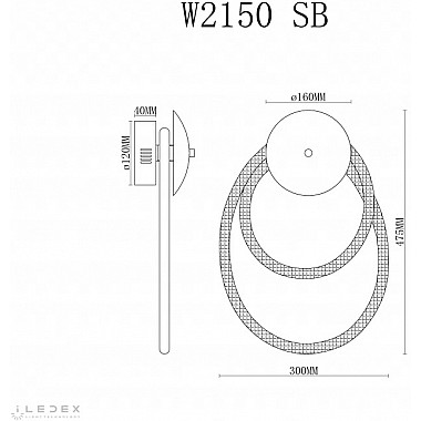 Настенный светильник Cross W2150 SB