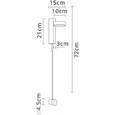 Настенный светильник Mirach A2142AP-10BK