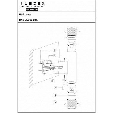 Настенный светильник Delta 2365-2 BK+BR