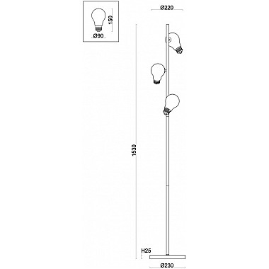 Торшер Evidence FR5372FL-03B