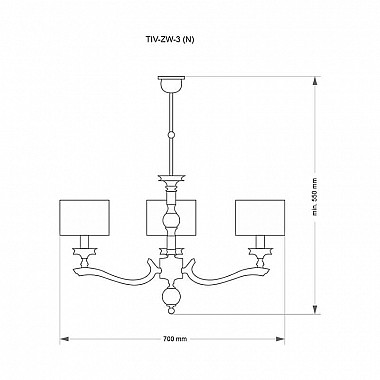 Подвесная люстра Kutek Mood Tivoli TIV-ZW-3 (N)