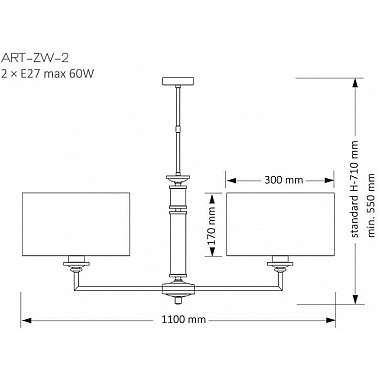 Потолочная люстра ARTU ART-ZW-2(N/A)