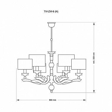 Подвесная люстра Kutek Mood Tivoli TIV-ZW-6 (N)