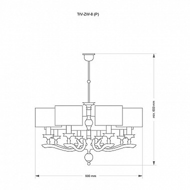 Подвесная люстра Kutek Mood Tivoli TIV-ZW-8 (P)