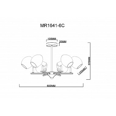 Потолочная люстра Diana MR1641-6C