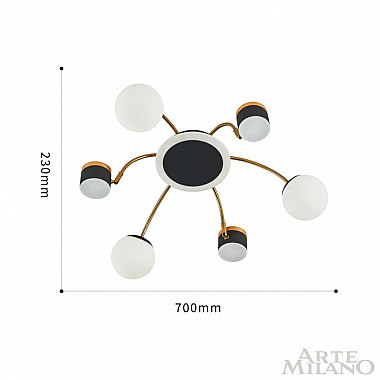 Потолочная люстра 272040/6 BK/GD