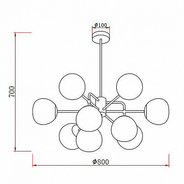 Подвесная люстра Rivoli Geba 4077-309 Б0047339